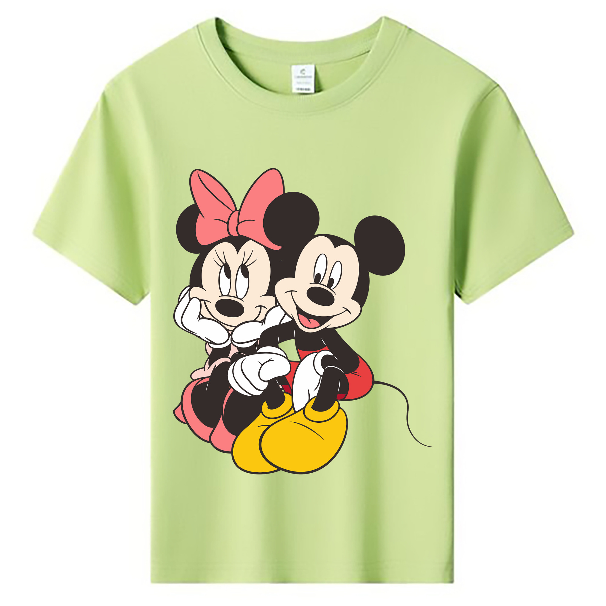 ミッキーマウス Mickey Mouse 綿100％キッズTシャツ（フロントプリント）